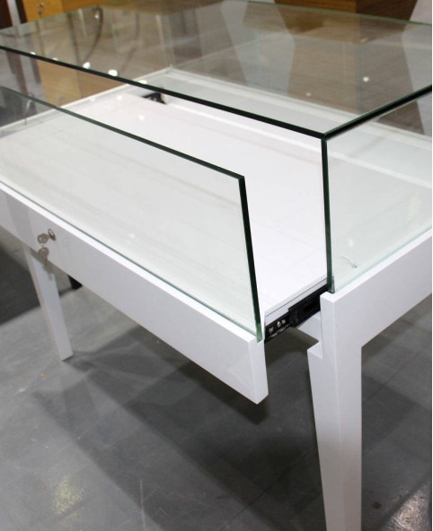 Vitrina de joyería de vitrina superior de cristal moderna de gama alta para la venta